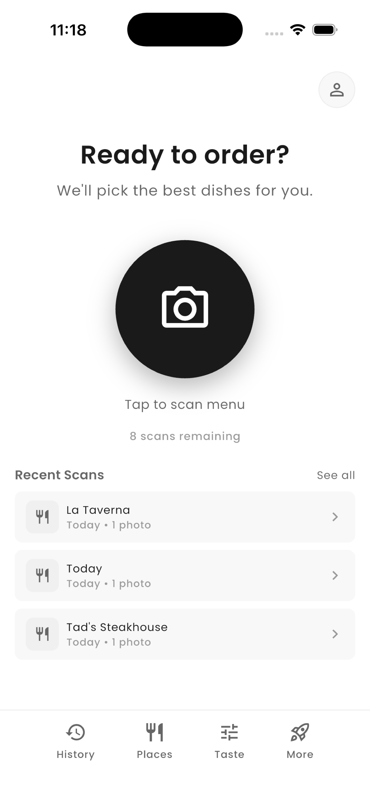 Step 1 - Select Restaurant
